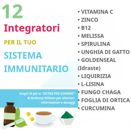 12 Integratori per il Supporto Immunitario
