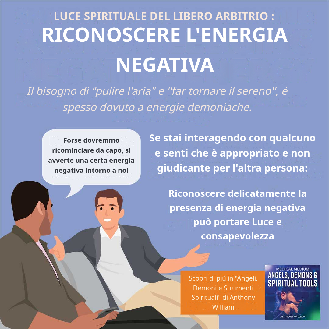 Luce Spirituale del Libero Arbitrio - Riconoscere l'Energia Negativa