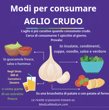 Modi per consumare aglio crudo